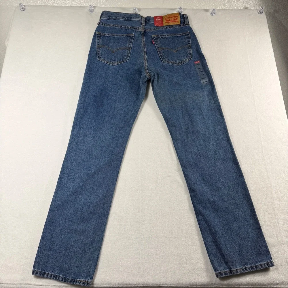 Levi's 516 Slim Straight Jeans Mens 34x34 Blue Denim Classic‎ Aesthetic NWT